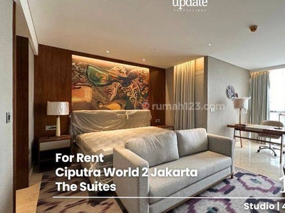 Rent Ciputra World 2 Jakarta The Suites, Kuningan, Studio, 46 M2, High Floor, Furnished, Interior Design By Ascott Hotel