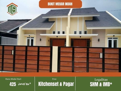 RUMAH 1 LANTAI 400 JUTAN BONUS KITCHENSET DAN PAGAR KHUSU BULAN INI