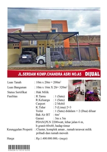 Rumah Jalan Serdam Komp Chandra Asri