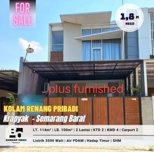 Rumah Mewah Full Furnish akolam Renang Krapyak Semarang Barat