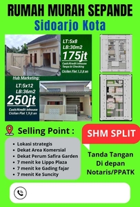 Rumah murah Sepande Sidoarjo kota