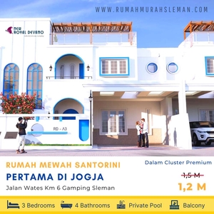 Rumah Santorini Pertama Di Jogja Dalam Cluster Premium Dekat Pasar Gam