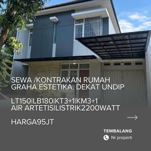 rumah sewA graha estetika, dekat kampus undip