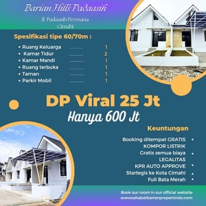 Rumah Tenang Jiwa DP 25 jt Strategis dekat PEMKOT Cimahi