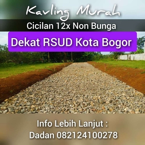 Tanah datar murah dekat RSUD Kota Bogor.SHM, Cicilan 12x