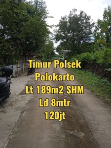 TANAH DIJUAL DI TIMUR POLSEK POLOKARTO