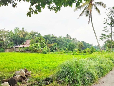 Tanah jalan palagan 2000 meter belakangya sungai akses mudah