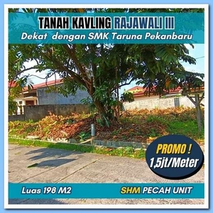 Tanah Kapling Rajawali III, Premium 7 menit Kampus UNRI.