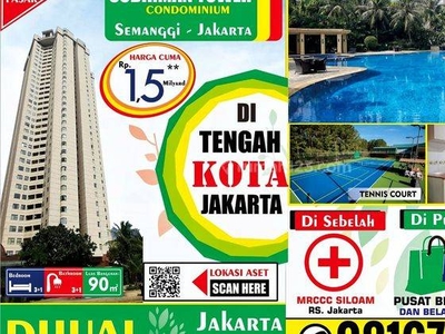 TerMurah Apartment Sudirman Tower Condominium 90m2 3+1 Bedroom Karet Semanggi Setiabudi Jakarta Selatan