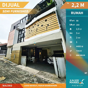 Dijual Rumah 2.5 Full Furnished di Candi Mendut, Kota Malang