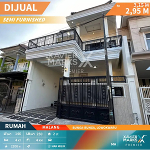 Dijual Rumah Mewah Area Bunga Bunga Lowokwaru Malang