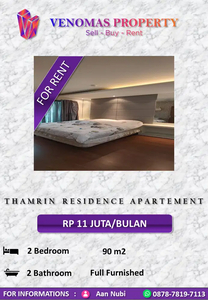 For Rent Apartement Thamrin Residence Unit Premiere 2BR Full Furnished