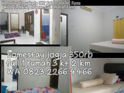 Homestay Yogyakarta 3KT Full 1 rumh AC Furns Wisda UII Harian Bulanan