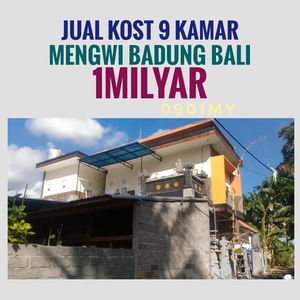 Jual kos 9 kamar Mengwi Badung Bali 1 milyaran