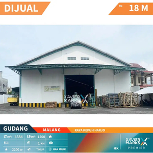 Lu1350 Dijual Gudang Luas di Kepuh Harjo Karangploso Malang