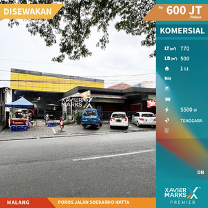 Lu1369 Disewakan Ruang Komersil di Jalan Poros Suhat Malang