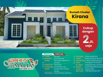 Promo Rumah Cluster Cukup 2Jt Saja