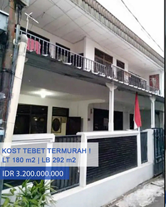 Rumah Kost 13 Kamar Tidur MURAH Di Tebet Barat Jakarta Selatan