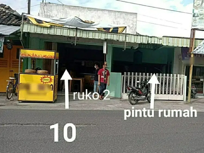 Rumah Second plus Ruko Jalan Ramai di Grogol Sukoharjo (HR)