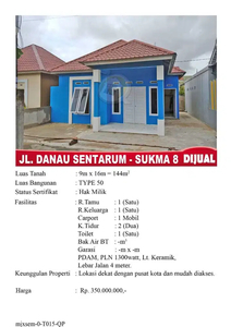 Rumah Type 50 Jl Dansen Sukma 8