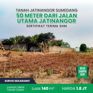 Tanah Bandung 2,4 km dari kawasan kampus UNPAD ITB Jatinangor SHM