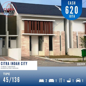 353.Real Estate Murah 45/136 Citra Indah City Jonggol Timur Cibubur