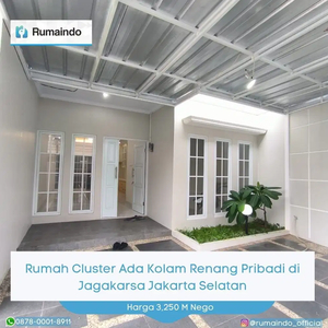 Dijual Rumah Cluster Ada Kolam Renang Pribadi di Jagakarsa Jakarta