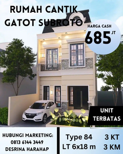 DIJUAL RUMAH DESAIN MODERN DI MEDAN SUNGGAL GATOT SUBROTO