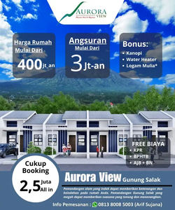 DP Rumah 2,5JT ALL IN Aurora Bukit Rancamaya