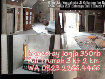 Homestay Yogyakarta Jl Kaliurang km Bulanan Harian Furnis 2KT Keluarga
