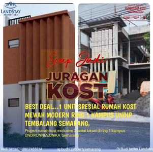 Maret greget,istimewa lokasi RUMAH kost modern,ring 1 UNDIP SEMARANG