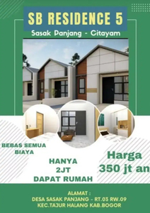 Rumah Murah 300jt an Desain terbaru dekat ke Stasiun Citayam Depok