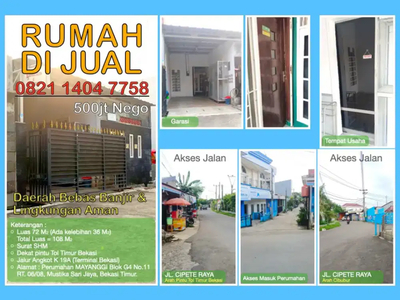 Rumah Murah di Mustika Jaya, Bekasi Timur