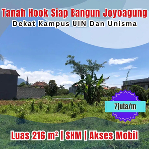 Tanah Hook Siap Bangun Joyoagung Dekat Kampus UIN Malang