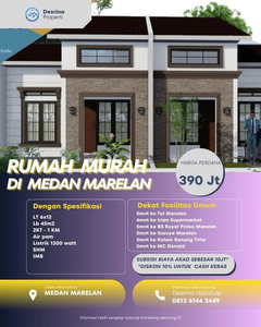 DI MEDAN MARELAN DIJUAL RUMAH TERMURAH