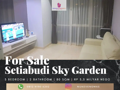 Dijual Apartemen Setiabudi Sky Garden 2BR+1 Furnished Low Floor Corner