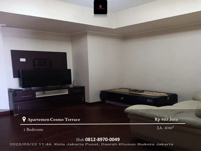 Dijual Apartement Cosmo Terrace 1BR Full Furnished View CIty