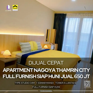 dijual cepat apartment full furnish nagoya thamrin city