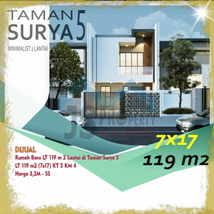 DIJUAL Rumah Baru LT 119 m 2 Lantai di Taman Surya 5 - SS