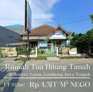 Dijual Rumah Lama Hitung Tanah Jl. Sempor Lama,Gombong,Jawa Tengah