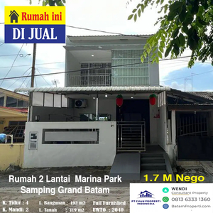 DiJual Rumah Marina Park - FULL FURNISHED Samping Grand Batam