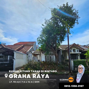 Dijual Rumah Murah Hitung Tanah di Graha Raya GR5 BINTARO, SHM