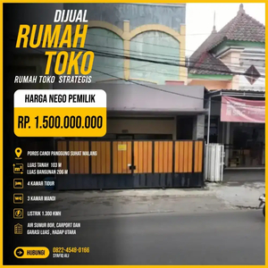 Dijual rumah toko sukarno hatta malang