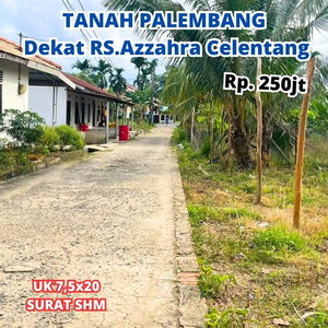 dijual tanah dekat Rs.Azzahra Celentang siap bangun