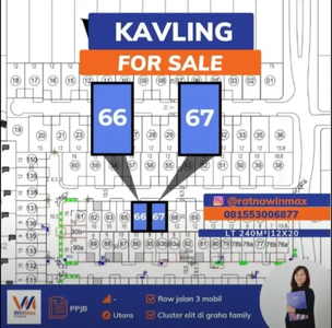 Dijual Tanah Kavling siap bangun di Graha Family VB, Surabaya Barat*