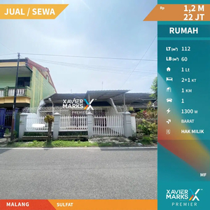 Disewakan cepat rumah di sulfat malang