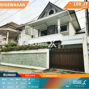 DISEWAKAN MURAH RUMAH LUAS, MEWAH DAN TERAWAT DI JLN BANDAHARA MALANG