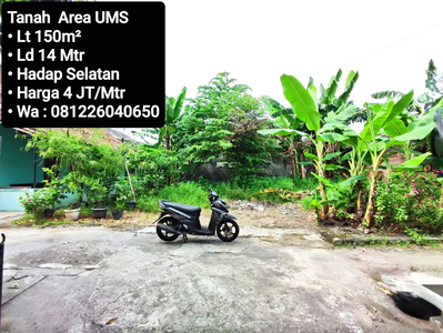 Jual Tanah Siap Bangun Di Area Kampus UMS, Cocok Untuk Di Bangun Kost