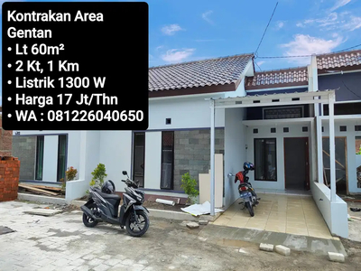 Kontrakan Area Gentan, Dekat Laweyan, Purwosari, Solo Baru