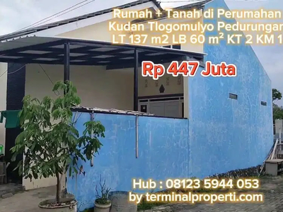 Murah, Rumah Bagus + Tanah di Perumahan Jl Tlogomulyo Pedurungan Kota